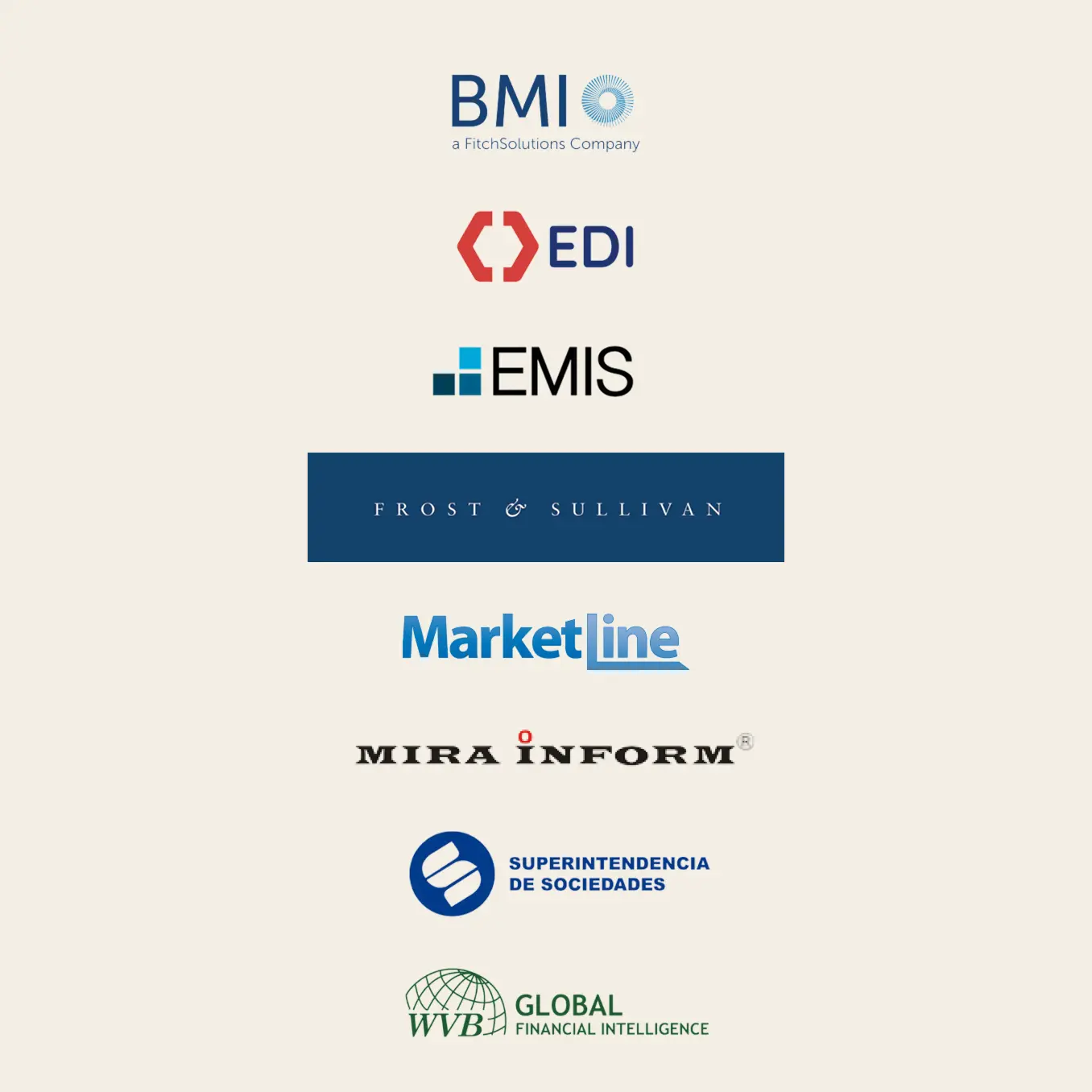 Logos of eight research companies